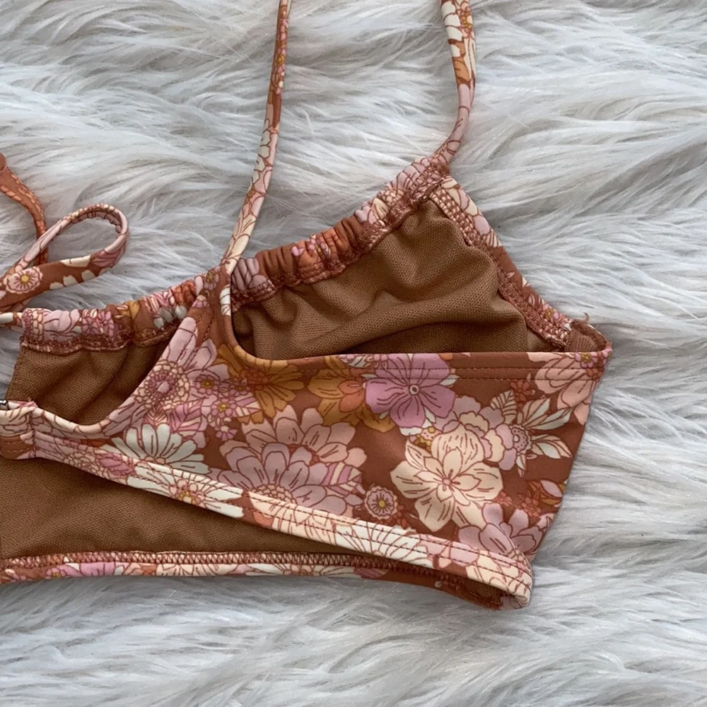 Xhilaration | Front Tie Floral Bikini Top